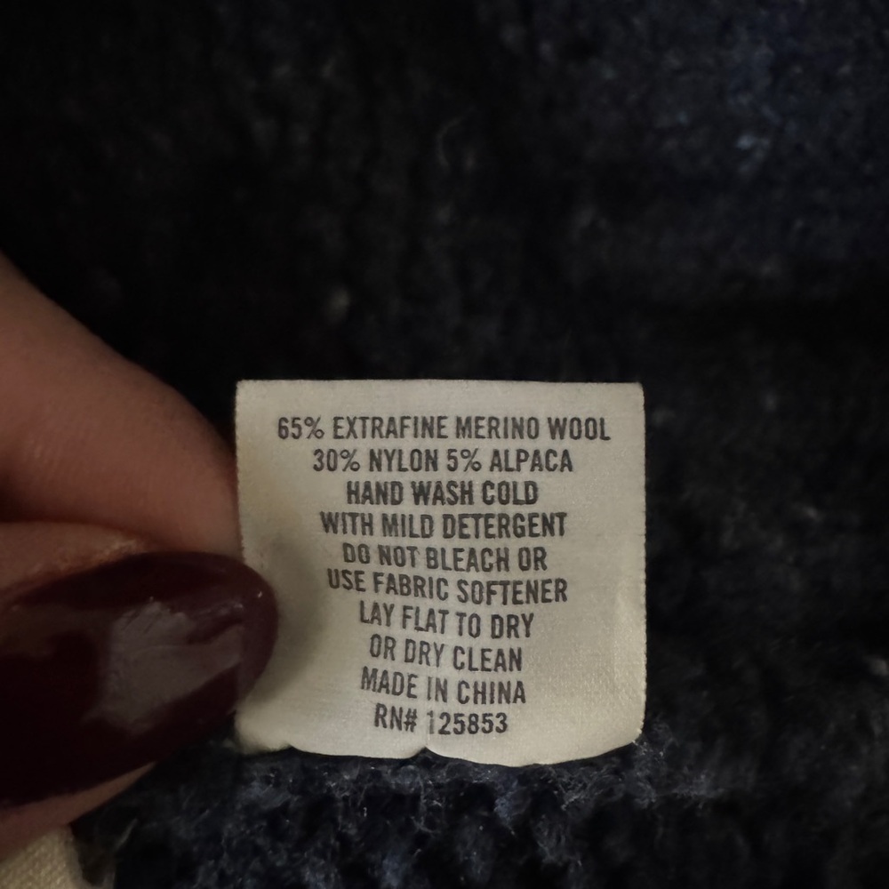 Taylor Stitch Topside Cable Knit Sweater – Navy Donegal (36 / XS) - Picture 7 of 7